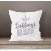 MoonWorks® Cushion Cover with Lettering Favourite Colleague/Neighbour with Crown Motif