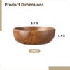 OMISTAR 10 Pcs Acacia Wooden Bowls for Food, 4 in