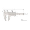 MITUTOYO - Calibres Vernier 530-104, de acero inoxidable, para mediciones