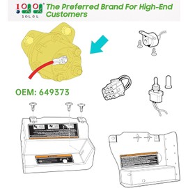 10L0L Golf Cart 48V Solenoid for EZGO RXV, 4 Terminal 150A, Fits 4 Terminal for 48-Volts EZGO RXV 2008-up Electric Golf Cart, Replace OEM 624317 649373