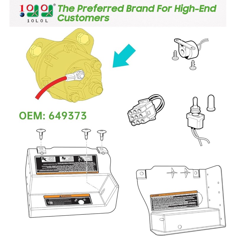 10L0L Golf Cart 48V Solenoid for EZGO RXV, 4 Terminal