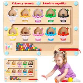 Laberinto Magnetico Montessori, Juguetes Montessori Educativo Desarrollo Intelectual para Clasificar Colores y Conteo, Juguetes Sensoriales Laberinto Magico Tablero Magnetico Niños Niñas Didacticos