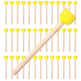 40 PCS Sponge Paint Brushes, Round Foam Art Sponges Brush (8 * 1 cm)
