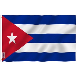 Anley Fly Breeze Bandera de Cuba de 3x5 pies, Color Vivo y Resistente a la decoloración UV, cabecera de Lona y Doble Costura, Banderas Nacionales cubanas de poliéster con Ojales de latón de 3x5 pies