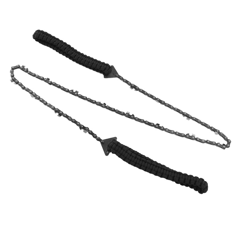Camping Chainsaw 36in Black Manganese Steel 49 Knots Folding Chain