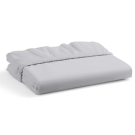 Fitted Sheet 40CM Deep Bed Sheet King Size 152X200CM Grey Hotel Quality Poly Cotton (Gray, King)