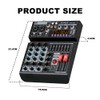 BOMGE 04A Audio Mixer,Professional Sound Board Mixing Console with USB/Bluetooth/Computer/4