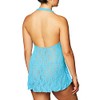 Elegant Moments Women's Lace Halter Mini Dress, Turquoise, One Size