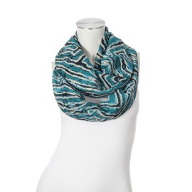 Majea Loop Scarf Women's Tube Scarf Neckerchief Narrow Loop Scarf (880050), Blue 13, Unit size