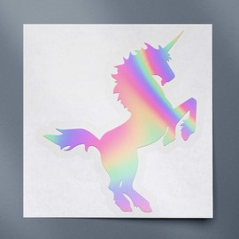 Transparent Decal Stickers of Unicorn 6 (Hologram) Premium Waterproof Vinyl Decal Stickers for Laptop Phone Accessory Helmet Car Window Mug Tuber Cup Door Wall Decoration ANDauto022063HO