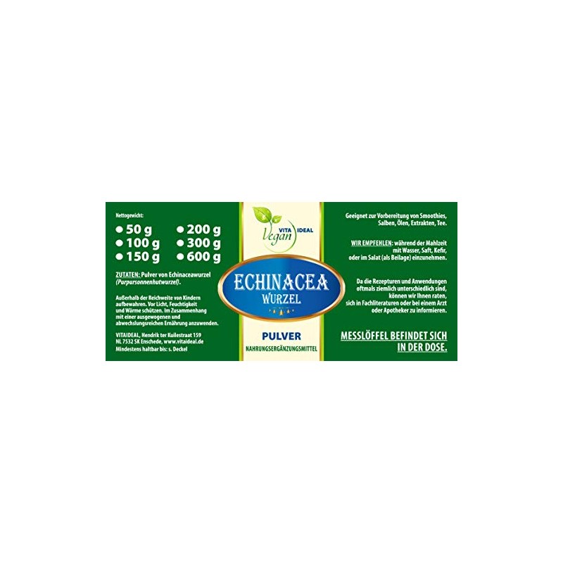 Vitadeal Vegan Echinacea Root Powder (Purple Sun Hat Root) 2