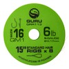 Guru QM1 Standard Hair Rigs 15" Qty 8 (Size 10