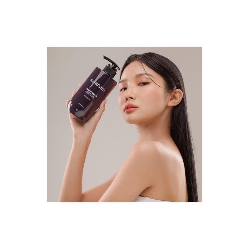 SARANARA 超極損傷毛&超乾燥毛の悩み解決！ ベルベットサロンタンパク質&保湿シャンプー500ml / トリートメントセット500ml (MOISTURE 保湿, TREATMENT トリートメント)