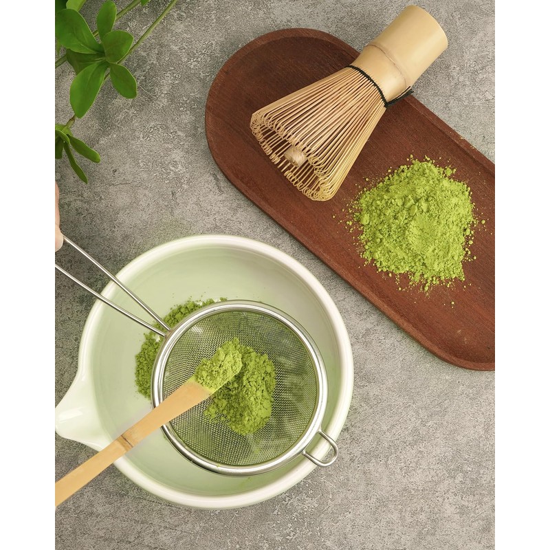 Joiish Traditional Matcha Starter Set, Bamboo Whisk (Chasen), Scoop (Chashaku),