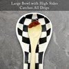 Checkered Spoon Rest for Kitchen Counter - Cooking Spoon Holder