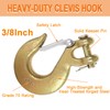 APOCHON 3/8" Clevis Slip Hook with Safety Latch, 4 Pack