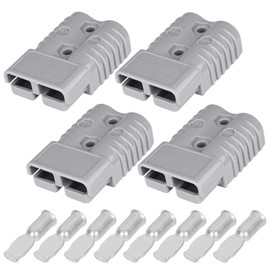 Uddick 175A Battery Quick Disconnect Connecteur, 600V Wire Harness Connector Plug for Cars, Trailers, Motors, and Electronics Maintenance(4PCS Grey 1/0AWG)