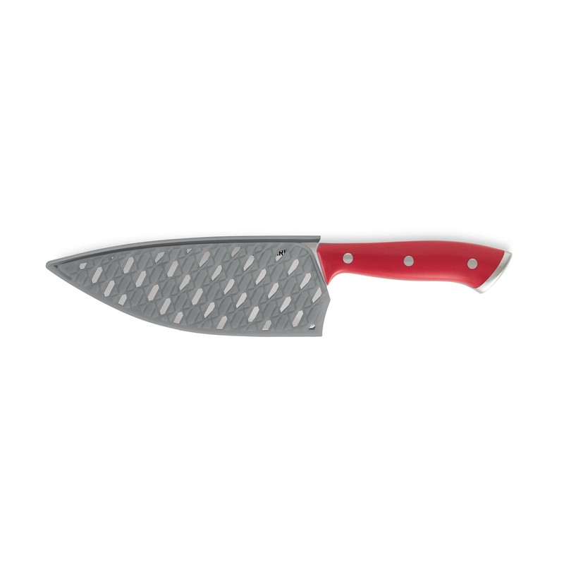 DASH Zakarian 7" German Steel Rocking Chef Knife with Sheath,
