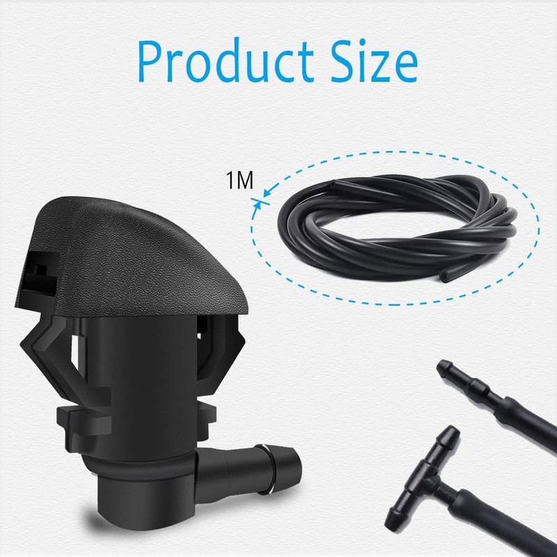 Windshield Washer Nozzles Kit, Front Windshield Spray Nozzles Wiper Spray