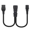 JORINDO 0.32M/1FT IEC320 C14 to C13+C19 PDU/UPS Server Y Splitter