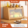 GHWIE Large Bread Box, Easy Access & Cleaning - Bamboo