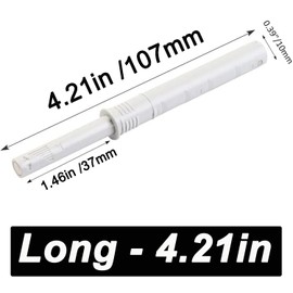 4.21" Push to Open Cabinet Hardware CBRIVE 10 Pack Push Latch & Lock for Hidden Door Touch Latches and Catch Push Release Drawer Pull Tip on RV Closet Close Strong Pop Out, White