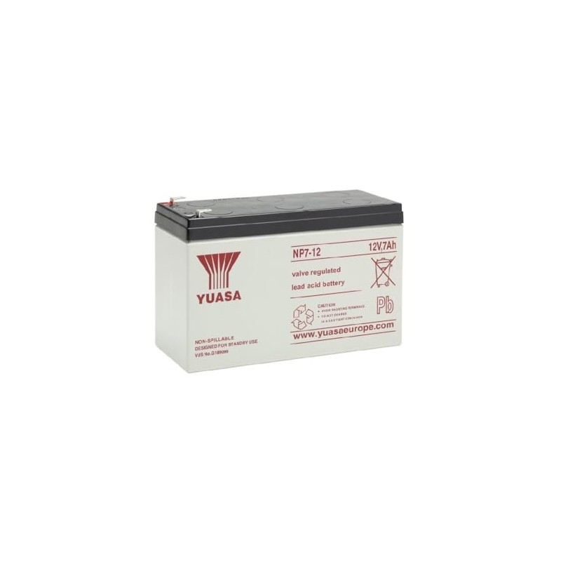 Yuasa - NP7-12 AGM S65-12V 7.0Ah - Sealed Lead Acid