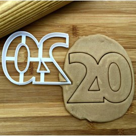 Sweet Prints Inc Number 20 Cookie Cutter - Dishwasher Safe (3.5" tall)