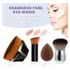 Brochas De Maquillaje Kabuki Para Base Con Esponja Color Negro