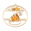 Genuine Baltic Amber Unique Gift Vitrage Mandala Decoration Magnet Amber