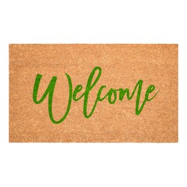 Calloway Mills Cursive Welcome Doormat,Green (24" x 36")