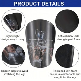 Pack of 4 Mini Shin Pads for Football, 10 x 6 cm, Additional Small Shin Pads, Protective Equipment, Shin Pads for Teenagers, Adults, Boys, Girls (Champion)