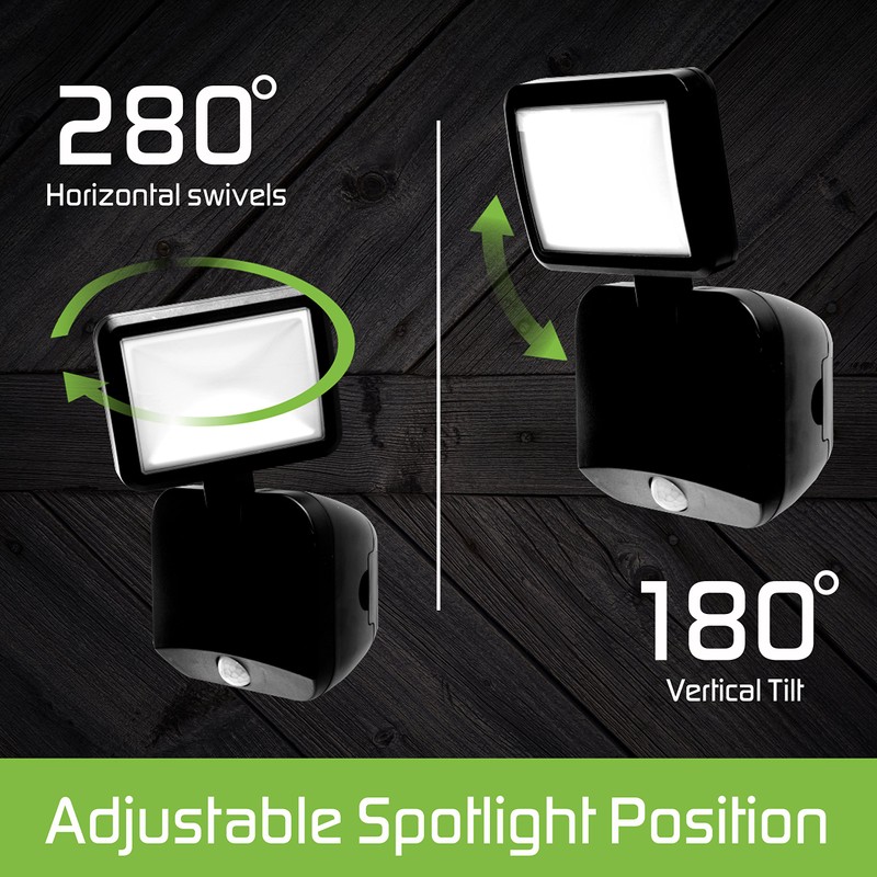 Energizer 40777-S1, Single-Head Security Light Tilts & Swivels Motion-Activated LED
