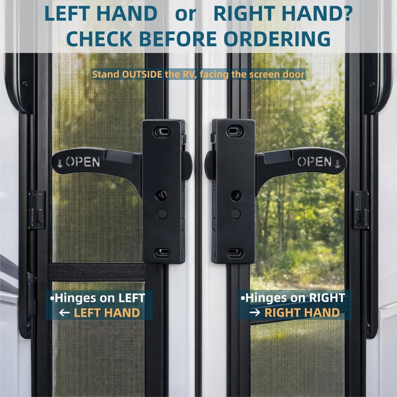 Ycsxcs 2-Pack RV Screen Door Latch with Handle (Right Hand),