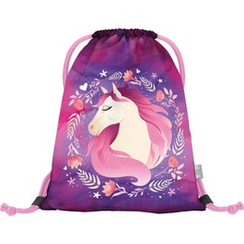 Baagl Gym Bag for Girls, Shoe Bag, School and Nursery Sports Bag, Sports Bag (Horse)