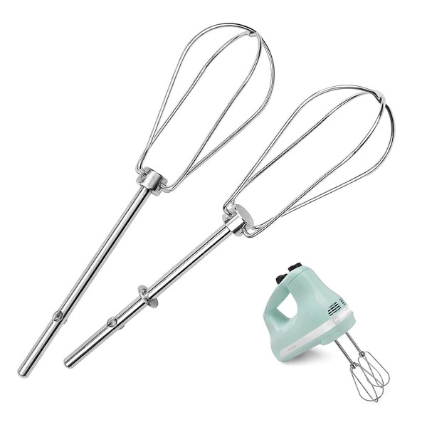 Hysgscwd 2Pcs Hand Mixer Turbo Beater Attachments W10490648, Stainless Steel