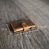 BAUR Slim Wallet with Coin Compartment, Genuine Leather Credit Card