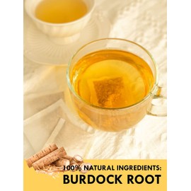 TeeLux Burdock Root Tea Bags, Pure Natural Burdock Root, Caffeine Free, Premium Herbal Tea, 50 Tea Bags