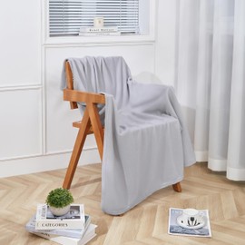 CAI TENG Polar Fleece Throw Blankets 6 Pack Grey Microfleece Blanket 50 x 60 inch Lightweight Soft Throw Blanket Travel Blanket Comfort Blanket for Bed Couch Pet-Friendly