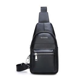 FANDARE Retro Brusttasche Ultraleicht Schultertasche Herren Sling Bag Geschäft Chest Bag Umhängetasche für Schultertasche Outdoor Sport Wandern Reisen Crossbody Bag Herren Wasserdicht Leder Schwarz