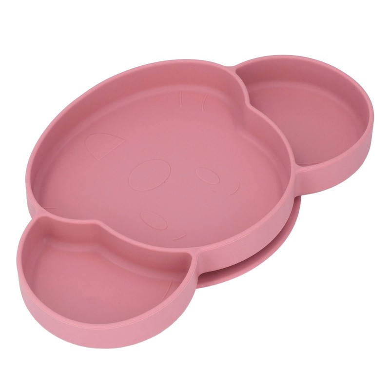 Baby Suction Plate Silicone Thick Edge Skid Resistance Cute Bear