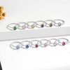 Stackable March Birthstone Rings for Women Girls: S925 Sterling Silver