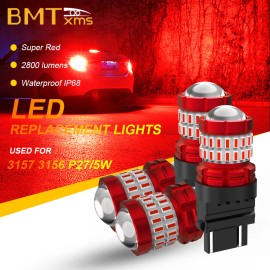 BMTxms 4x 3157 Red LED Strobe Flash Brake Tail Light Bulbs For 2014-2020 Toyota Tundra
