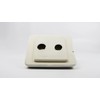 Tenedos Glazed Ceramic Bathroom Toilet Paper Holder Accessory White Wall