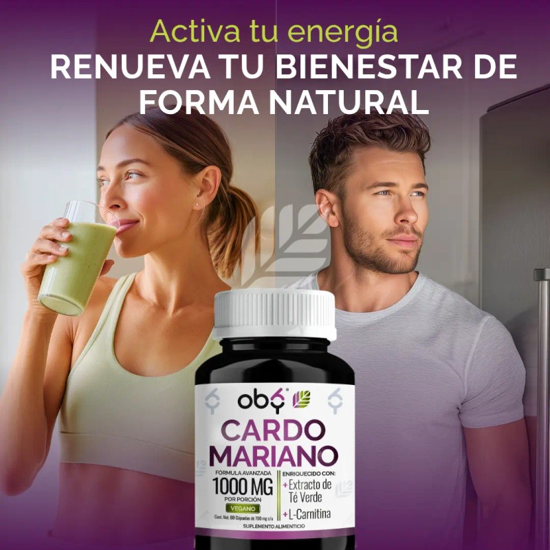 Cardo Mariano Silimarina 100 Natural Extracto Verde Carnitina Milk Thistle