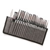 24Pcs Oil Paint Brushes Gray Assorted Styles Different Sizes Ergonomic
