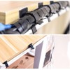 TIKA 100 Pcs Self-Adhesive Cable Clips - Cord Management Wire