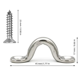 Stainless Steel Eye Straps Tie Down Kayak Deck Loops,12Pcs Kayak Pad Eye Strap Fender Eyelet Boat Top Pad Eye Kayak Deck Loops Tie Down Anchor Top Strap Pad Eye Footman Loops Deck Loops with 24 Screws