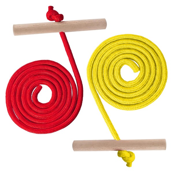 Pack of 2 Sledge Lead with Wooden Handle, Sledge Rope