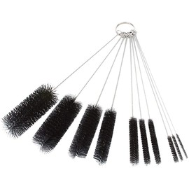 LIDAYUE Long Straw Brush, Nylon Pipe Tube Cleaner 8.2-ihch 10 Different Diameters Set of 10, Black